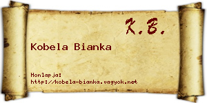 Kobela Bianka névjegykártya