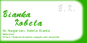 bianka kobela business card